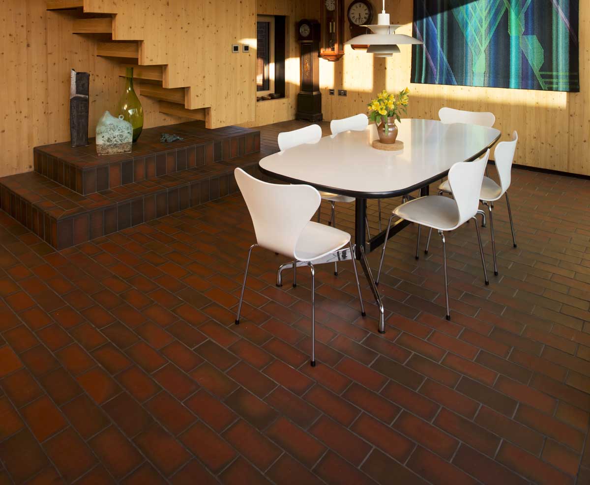 Staffordshire dark multi Clay Quarry Tiles from Ketley Brick